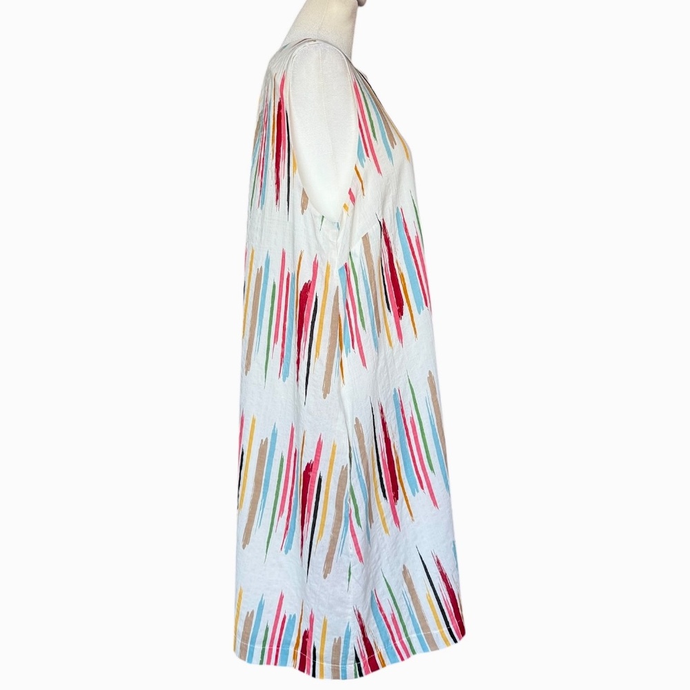 Louche Abstract Brush 100% Cotton Sleeveless‎ Dress Sz 10 - Picture 4 of 8